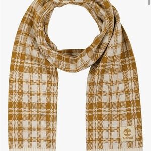 Timberland Plaid Scarf in Wheat and Cream
